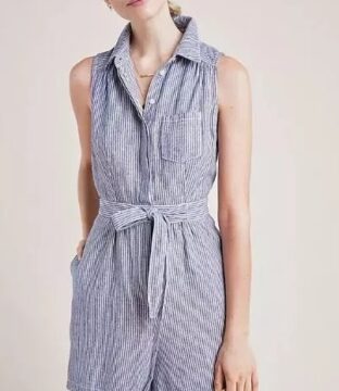 Anthropologie Striped Romper